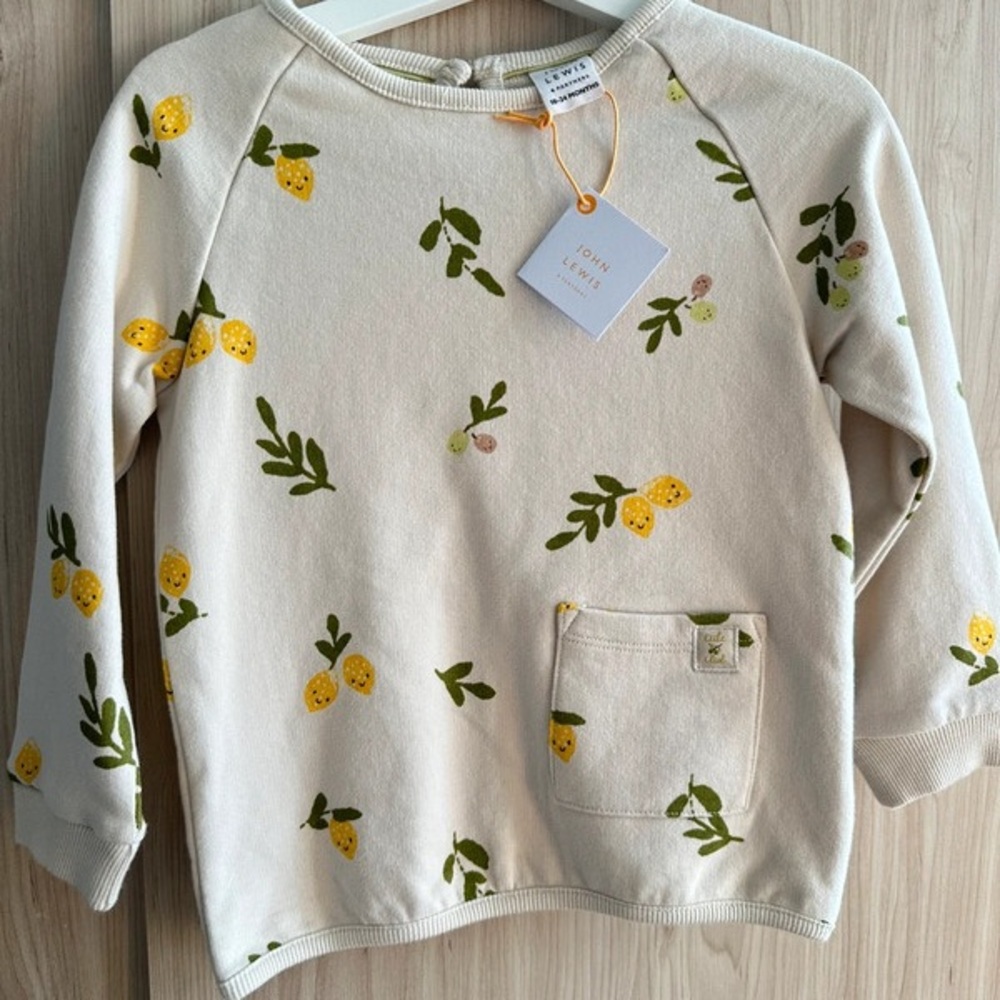 Lemon Print Long Sleeve Top